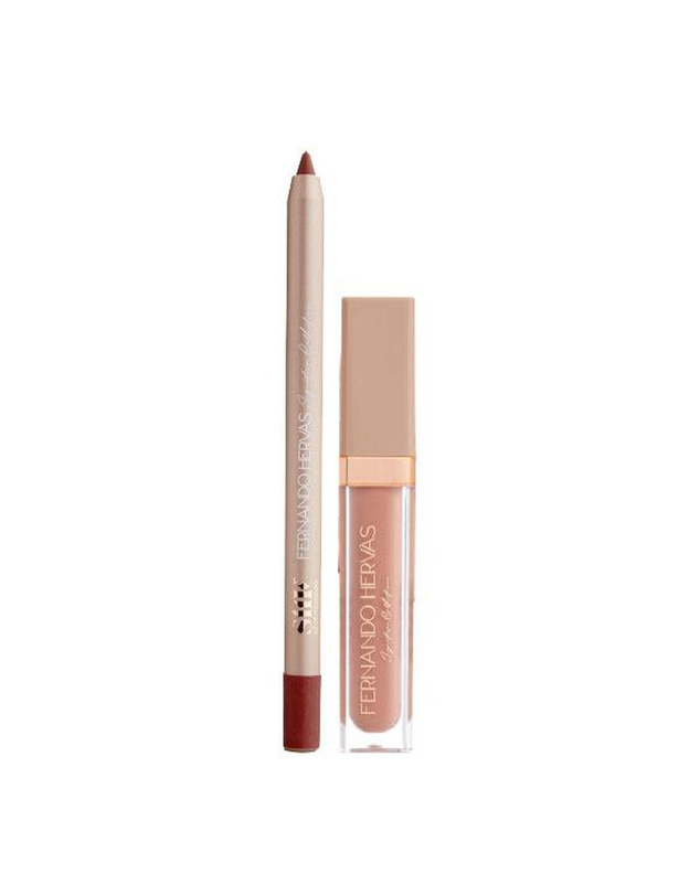 Silk Oil of Morocco - Fernando Hervas - The Perfect Combo – Nude 5 Lipliner & Nude 2 Lip Shine Lip Kit - Value Pack