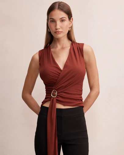 Forever New - Candice Hardware Wrap Top