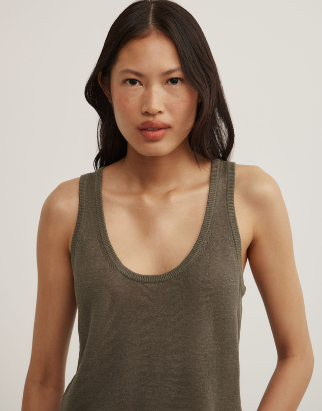 Witchery - Linen Scoop Knit Tank
