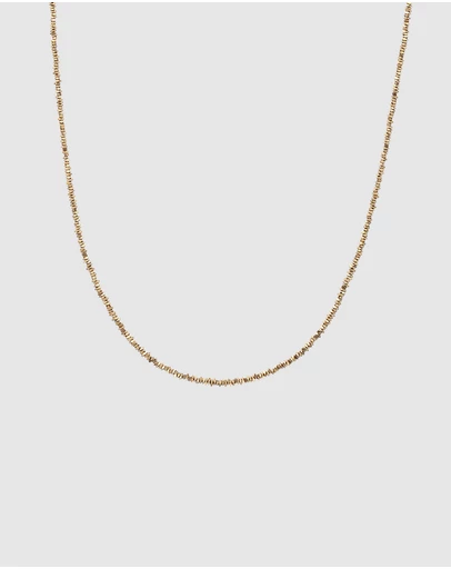 Elli Jewelry - Necklace Hematite Beaded Layering 925 Sterling Silver Gold-Plated