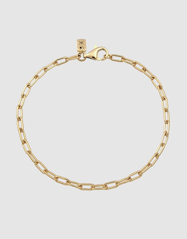 Kuzzoi - ICONIC EXCLUSIVE - Classic Long Link Chain Bracelet in Gold-Plated 925 Sterling Silver