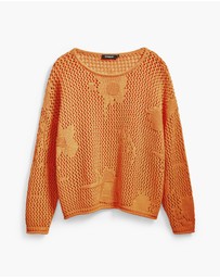 Desigual - Flowy openwork sweater