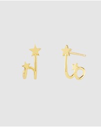Wanderlust + Co - In The Stars Gold Huggie Earrings