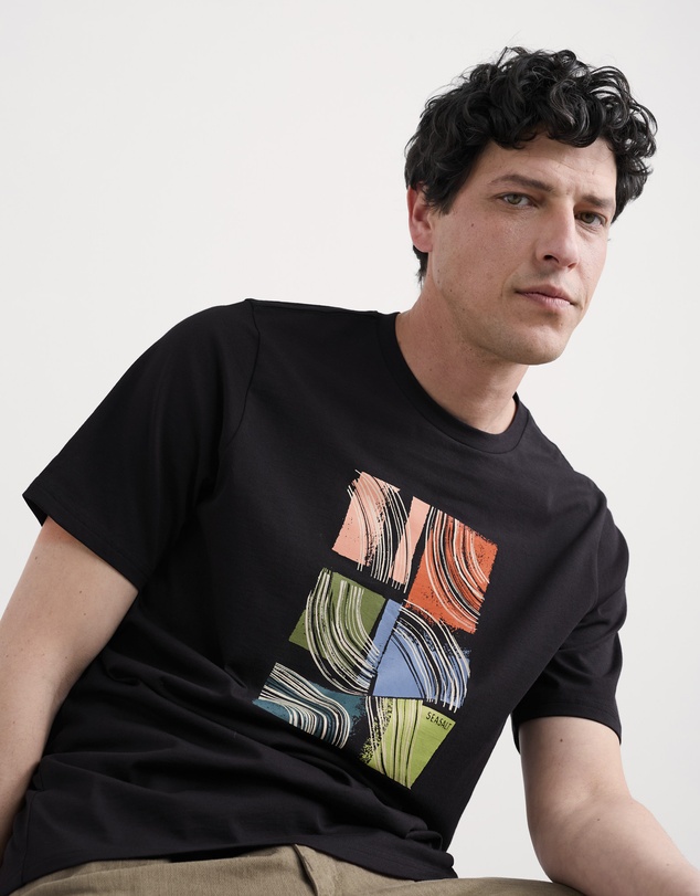 Seasalt - Seasalt Cornwall Black Midwatch T-Shirt