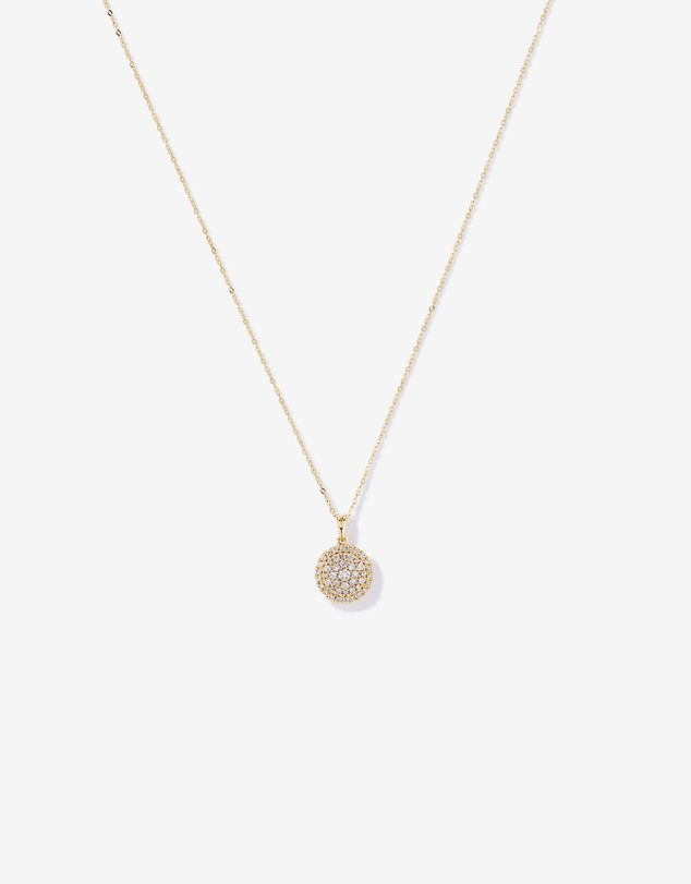 Michael Hill - 0.25 Carat TW Diamond Round Cluster Pendant with Halo in 10kt Yellow Gold