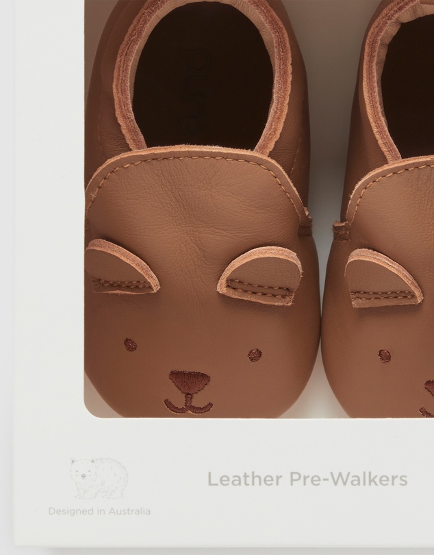 Purebaby - Leather Pull On Slipper-Babies