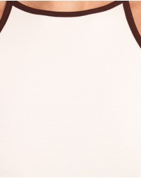 Petal & Pup - Jazzie Knit Tank - White Brown