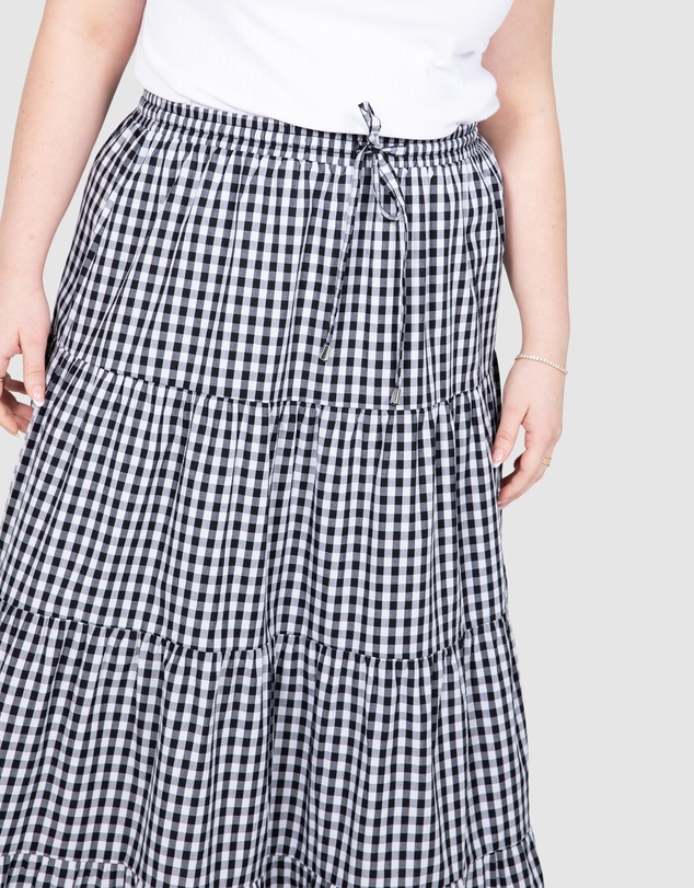Love Your Wardrobe - Stacey Gingham Maxi Skirt