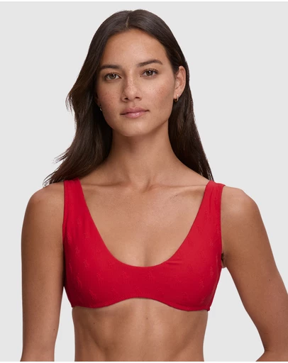 Polo Ralph Lauren - Logo Jacquard Deep Scoop Bikini Top