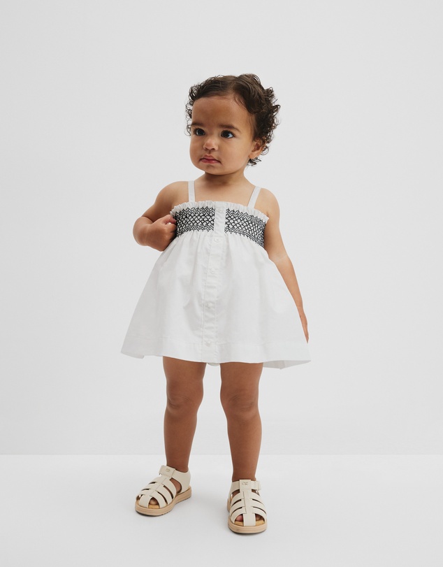 Country Road - Shirred Romper Dress