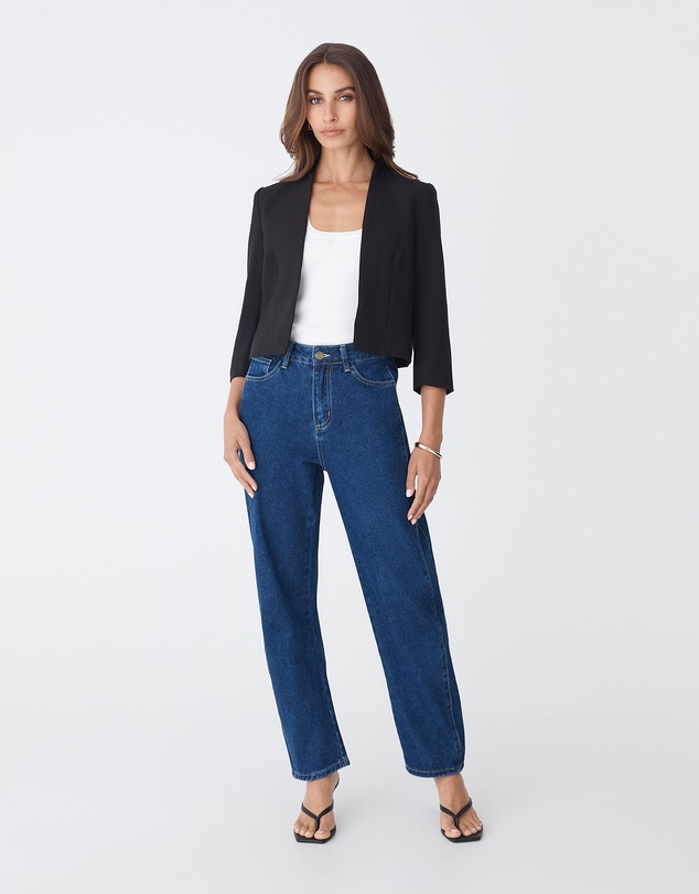 Forcast - Nikki Collarless Crop Jacket