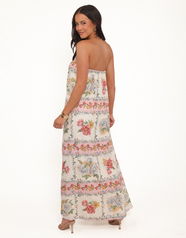 Petal & Pup - Amora Strapless Maxi Dress - Rose Tile