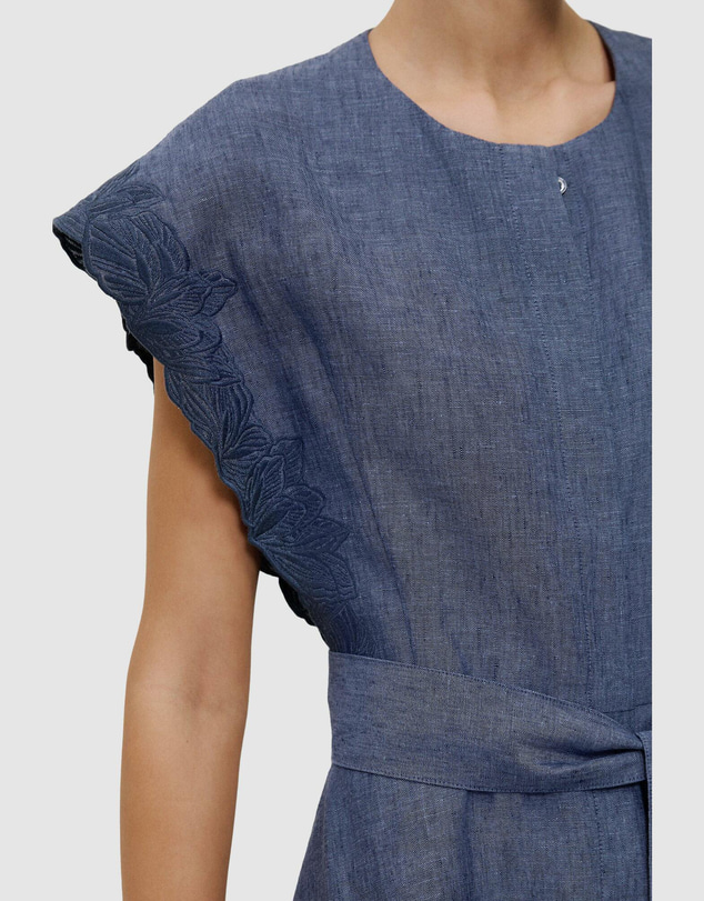 Trenery - Linen Embroidered Detail Dress