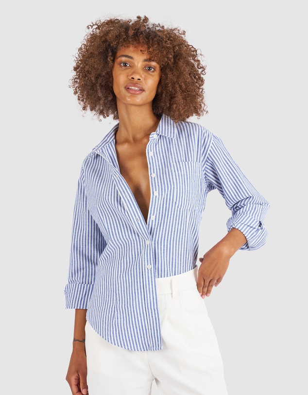CAMIXA - Rina Striped Linen Shirt