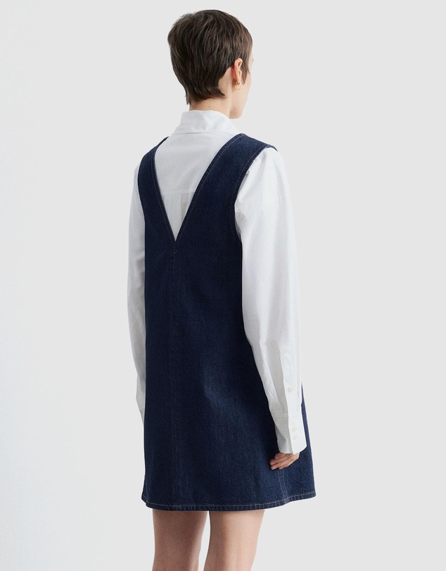 & Other Stories - V-Neck Denim Mini Dress