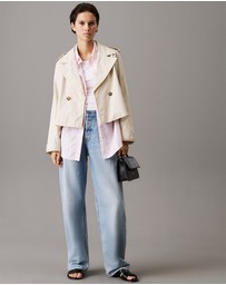 Calvin Klein - Loose Cropped Trench Jacket