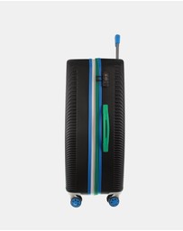 GAP - GAP Stripe Medium Hard Shell with Mini Beauty Case Set + Leather Tag