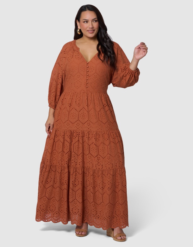 Something 4 Olivia - Giselle Broderie Maxi Dress