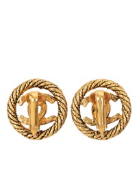 Pre-Loved by Azura Reborn - Pre-Loved CC Gold Plated Round Clip on Earrings