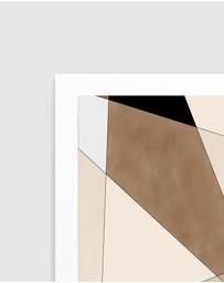Olive et Oriel - Geometric Beige Art No.1 by Elena Ristova Art Print