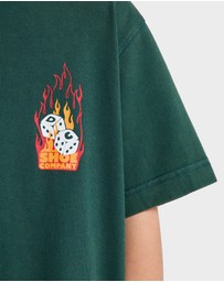 DC Shoes - Boys 10 to 16 Burning Dice T-Shirt