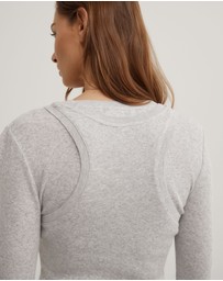 Witchery - Long Sleeve Overlay Top