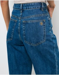AERE - High Rise Straight Leg Jeans