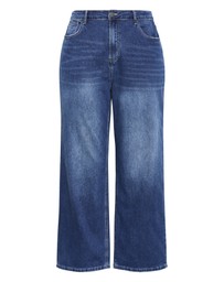 City Chic - Plus size Harley Fit Lora Wide Leg Jean - mid wash