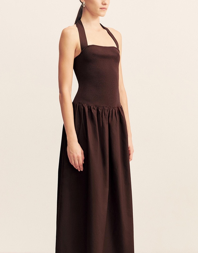 Shona Joy - Aliah Halter Tie Midi Dress