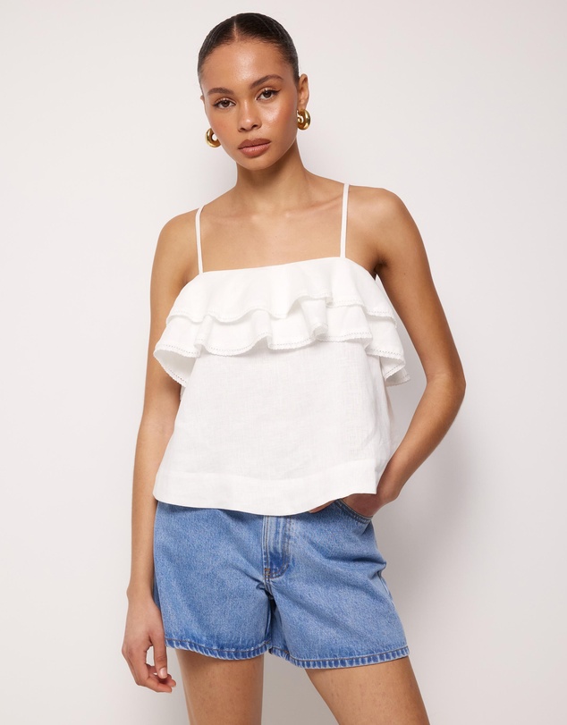 AERE - Ruby Linen Top