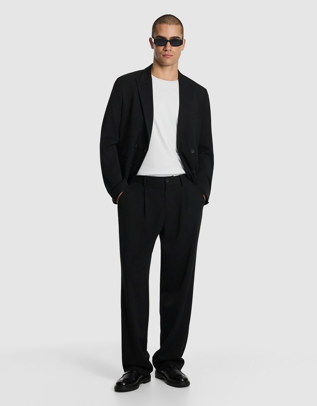 yd. - Brooks Double Breasted Relaxed Blazer