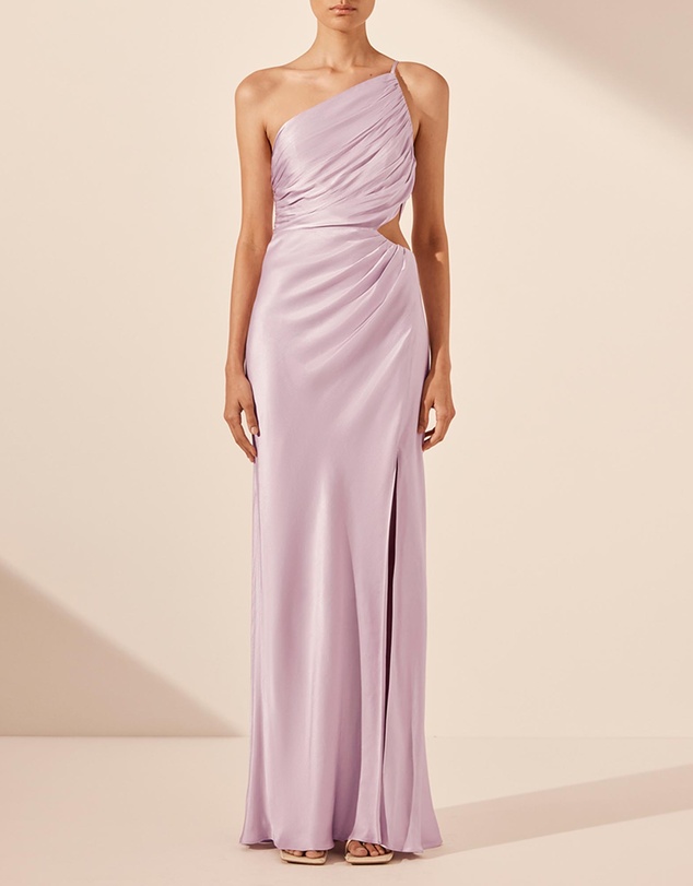 Shona Joy - La Lune Asymmetrical Gathered Maxi Dress