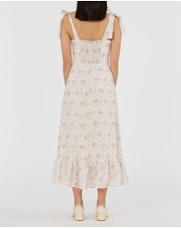 Amelius - Blue Maiden Linen Midi Dress