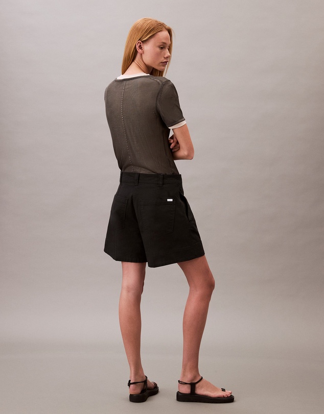 Calvin Klein - Cotton Stretch Pleated Shorts