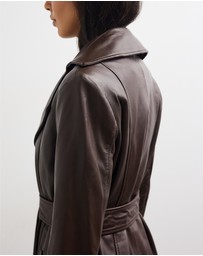 Sofia Irina - Leather Trench Coat