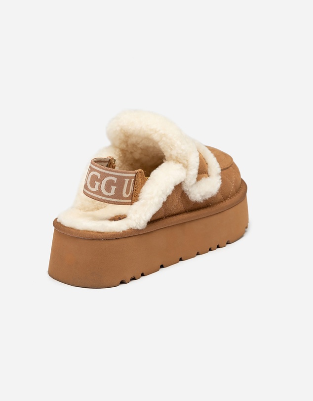 Ozwear Connection Uggs - Ugg Violet Matelassé Shearling Platform Slipper (Detachable Feature)