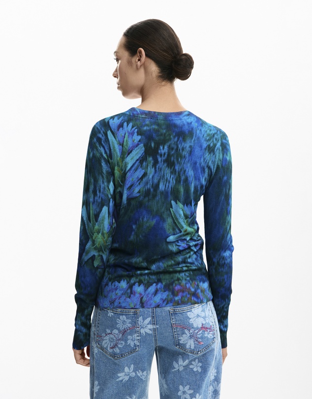 Desigual - Lightweight sweater with garden flowers