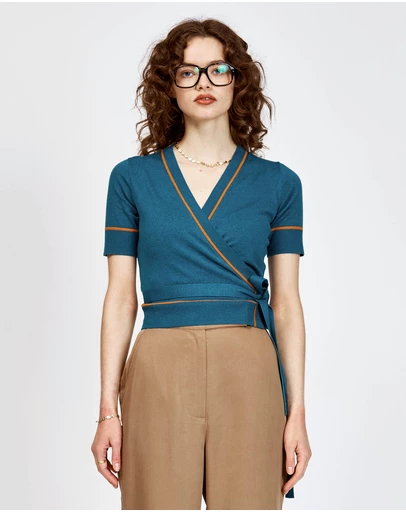 bul - Osprey Wrap Top Teal / Orange
