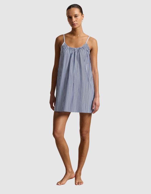 Polo Ralph Lauren - Shirting Stripes Cotton Chemise Slip Nightdress