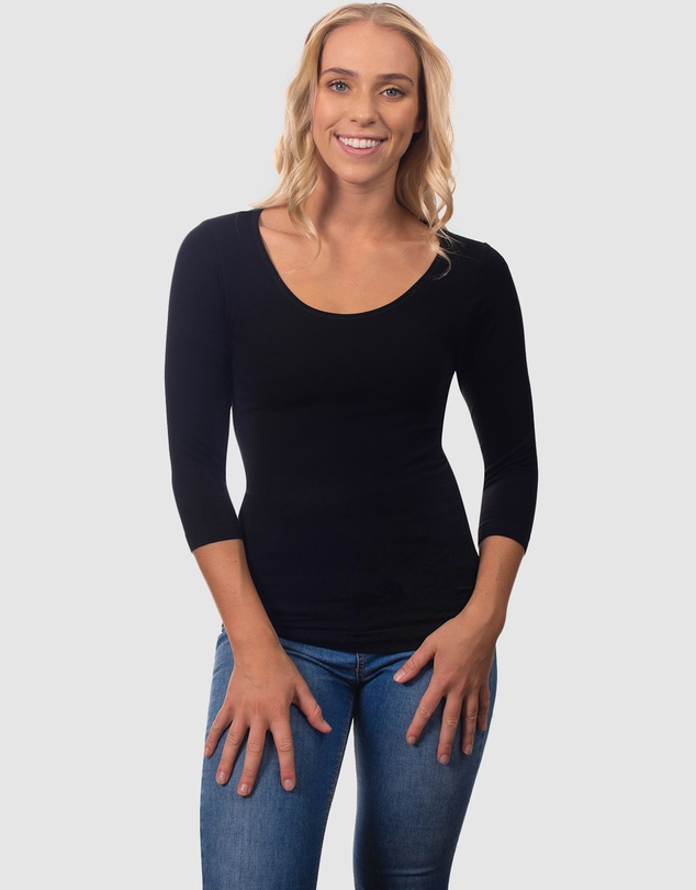 B Free Intimate Apparel - Bamboo 3/4 Sleeve Top