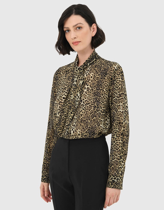 Forcast - Pamelia Animal Print Blouse