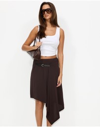 Dazie - Cleo Buckle Midi Skirt