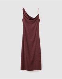 M.N.G - Asymmetrical Rhinestone Dress