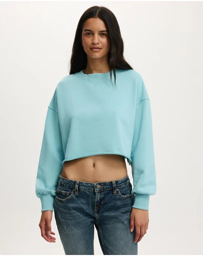 Cotton On - Cropped Fleece Sweatshirt