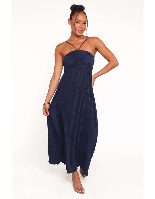 Petal & Pup - Polly Halterneck Maxi Dress - Navy