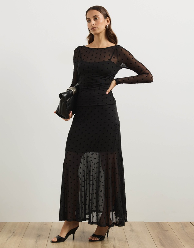 Atmos&Here - Aria Polka Dot Sheer Skirt