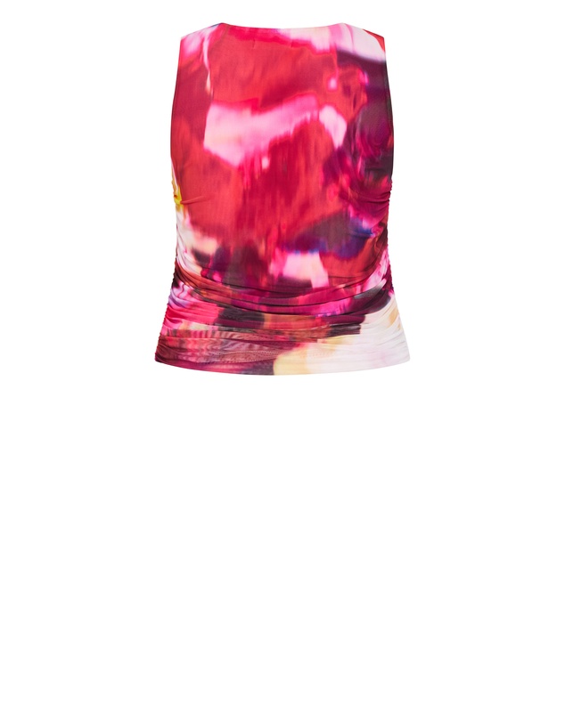 City Chic - Lidia Ruched Print Top