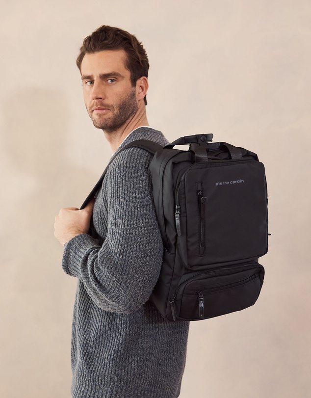 Pierre Cardin - Pierre Cardin Mens Nylon Computer/Business Backpack