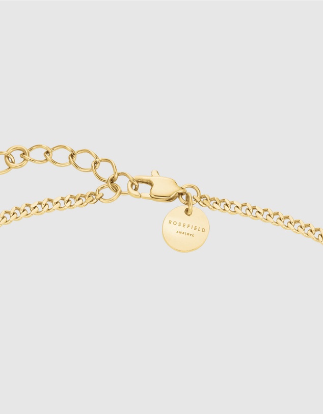 Rosefield - Playful Diamonds Baguette Gold-Tone Necklace