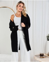 Esther & Co - Fireplace Coat - Black